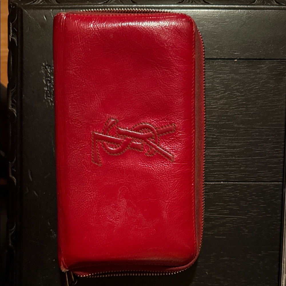Yves Saint Laurent Vibrant Red Leather Wallet